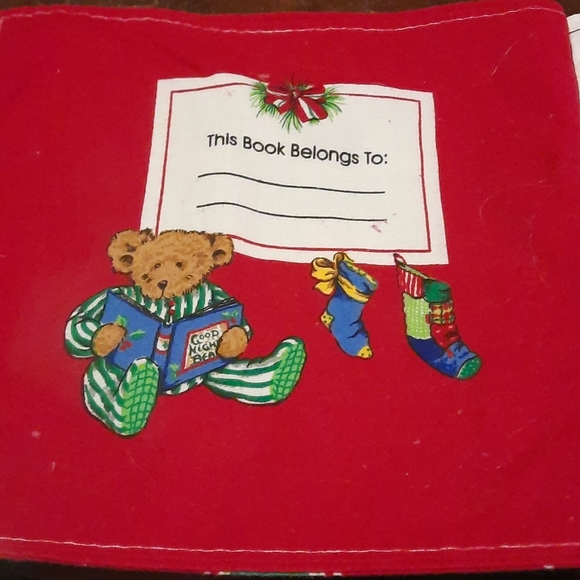 A TEDDY BEAR CHRISTMAS  , SOFT CLOTH STORYBOOK. - Picture 2 of 8